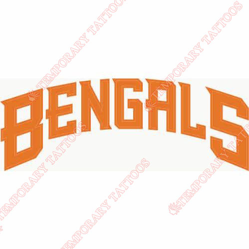 Cincinnati Bengals Customize Temporary Tattoos Stickers NO.466